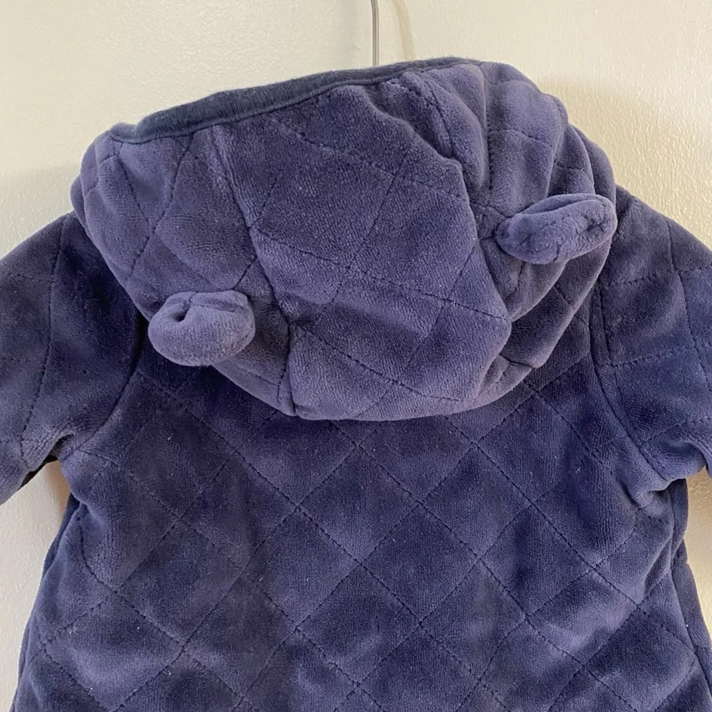 Baby Quilted Navy Blue One-Piece